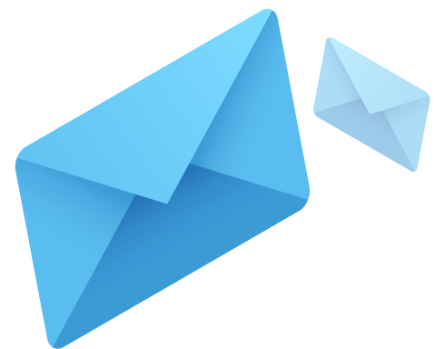 Two blue envelopes
