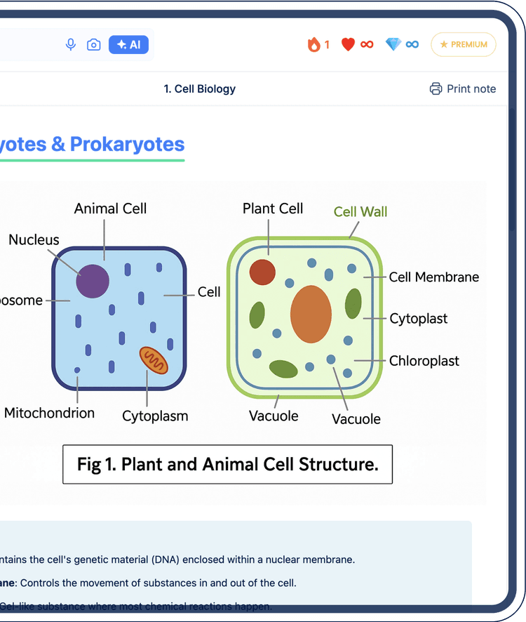 Flashcard Section